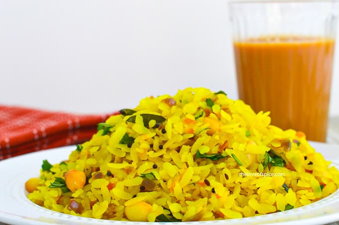 Poha-Indian breakfast for Diabetes type 2