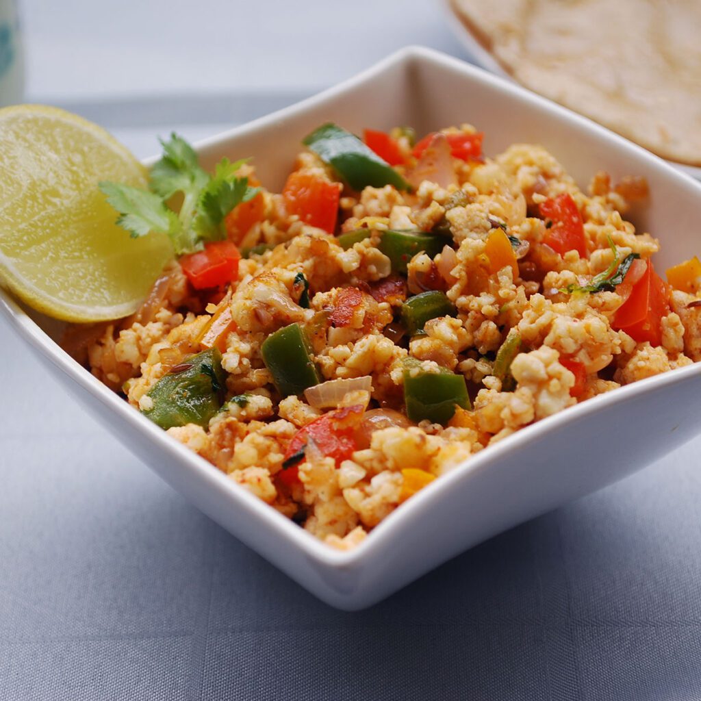 Paneer Bhurji- Indian breakfast for Diabetes type 2