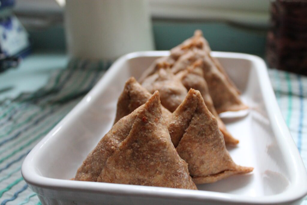 Baked Samosas with Whole Wheat-indian snacks for diabetes