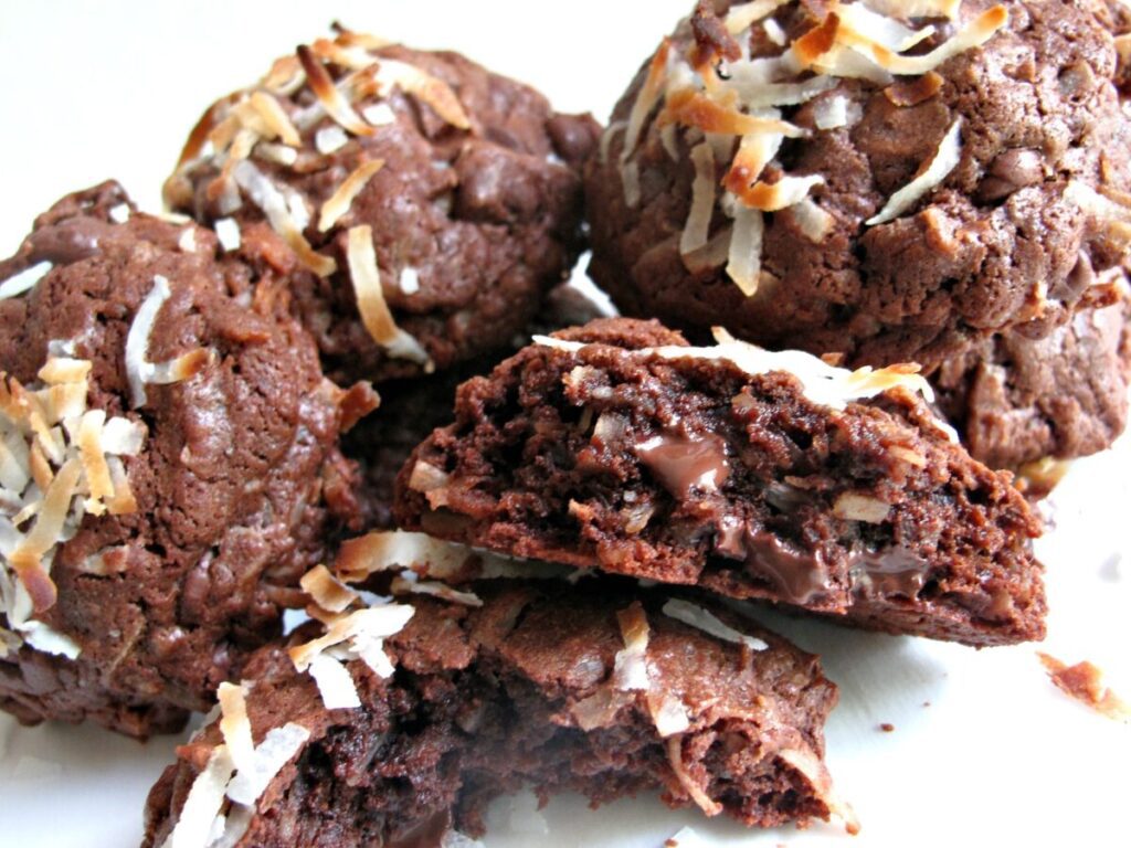Coconut and Dark Chocolate Biscuits